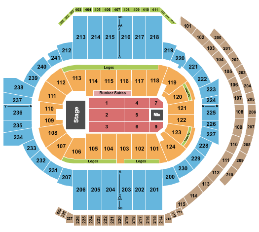 PeoplesBank Arena Andrea Bocelli Seating Chart